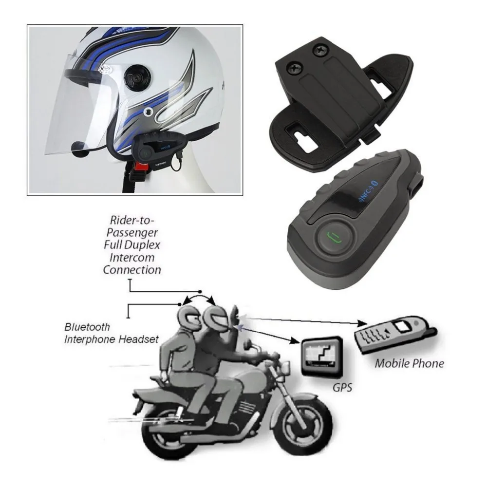 VNETPHONE 1200M Motorcycle Motorbike BT Bluetooth Helmet Intercom Interphone Headset With Remote Control FM 5 Riders | Автомобили и