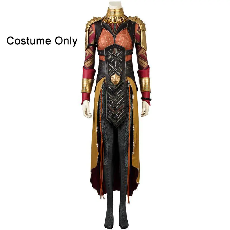 Costume Only Черная пантера Okoye костюм Мститель Бесконечность войны косплей фильм героини костюм 3D печатных Классический Хэллоуин Одежда Сапоги для взрослых - Цвет: Costume Only