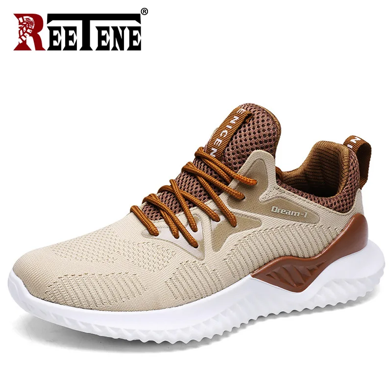 REETENE Summer Mesh Sneakers Men Casual Shoes Beathable Tenis Masculino Adulto | Обувь