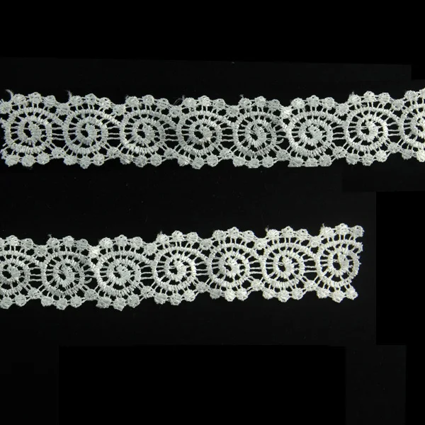 

White Embroidered Applique Water Soluable Venise Lace Fabric Scrapbooking Craft Trim Sewing Supplies aviamentos 50yards/T697