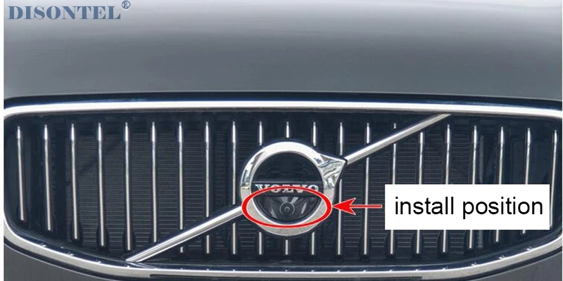 Высокое качество автомобиля вид спереди Логотип парковочная камера для Volvo XC60 установка в логотип бренда
