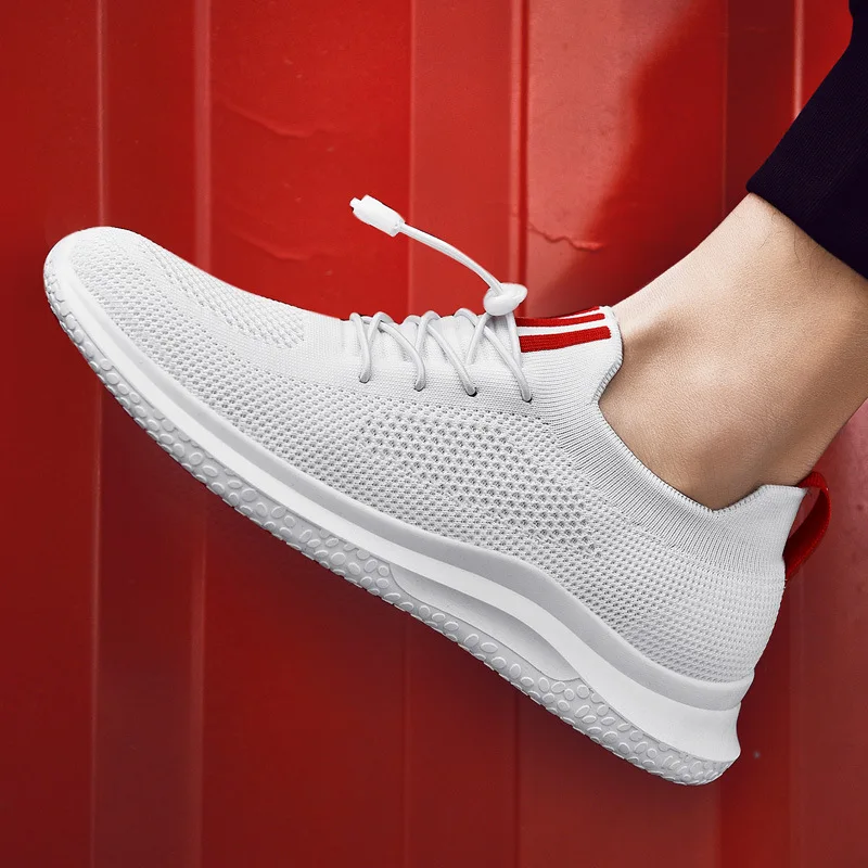 2019 Spring Breathable Comfortable Mens Casual Slip On Shoes Leisure Flat White Fashion Sneakers Homme Man's | Обувь