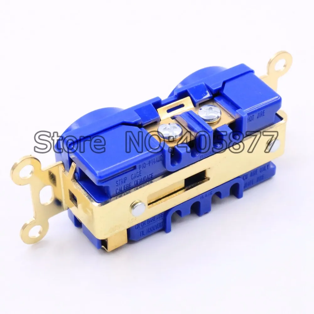 

Free shipping Brand new AC Power US Distributor Outlet Gold plated Receptacle with audio Distributor 5pcs
