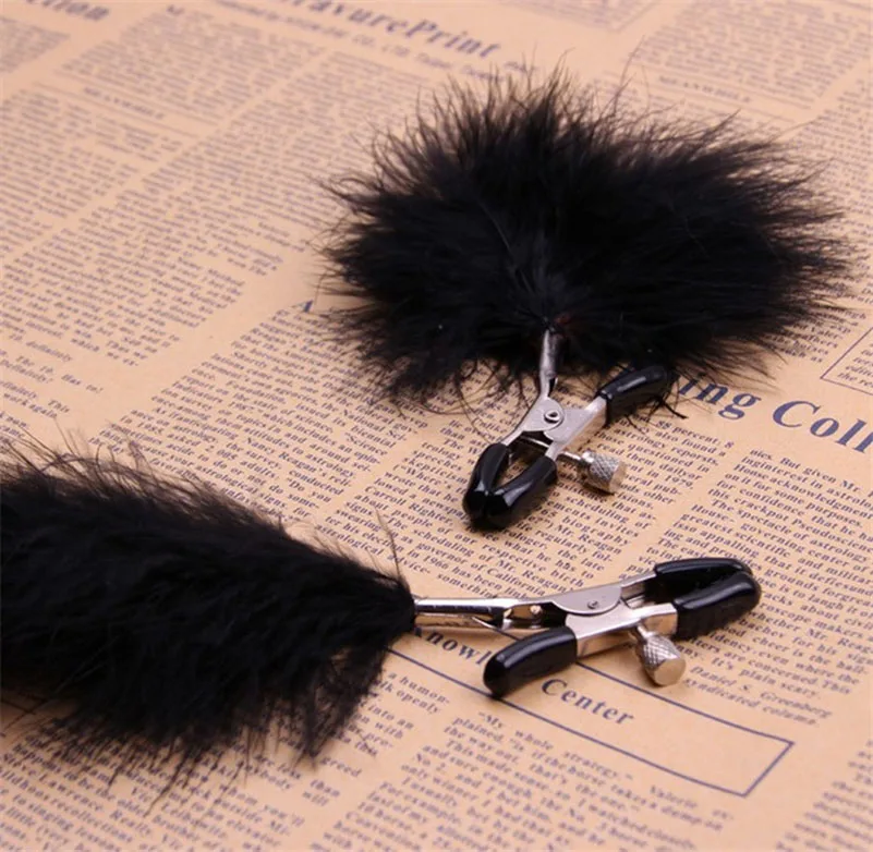 Пара перьев зажимы для сосков дрожащие стимуляции молока мужчин и женщин