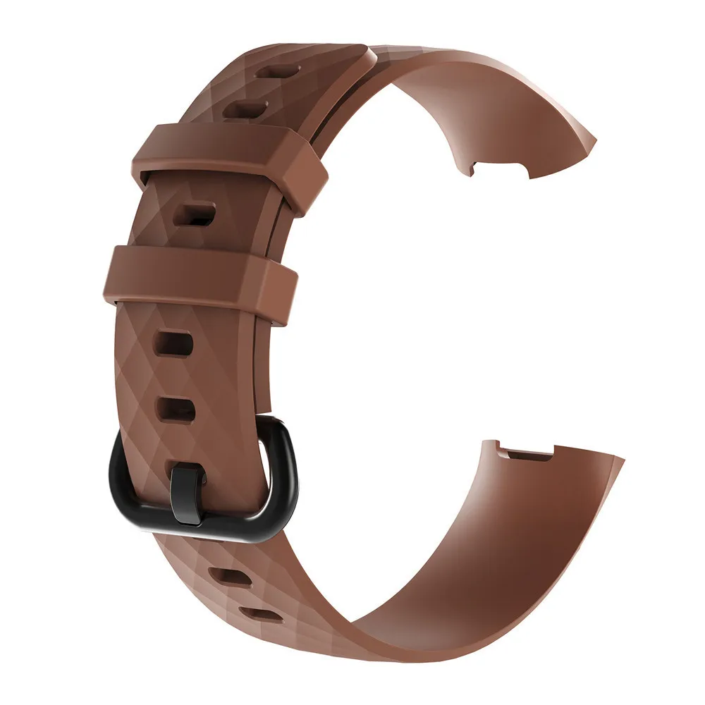 Brown Duszake силиконовый сменный ремешок для Fitbit Charge 3, ремешок, браслет, аксессуары, браслет на запястье, ремешок для Fitbit Charge 3 Band - Цвет: Brown