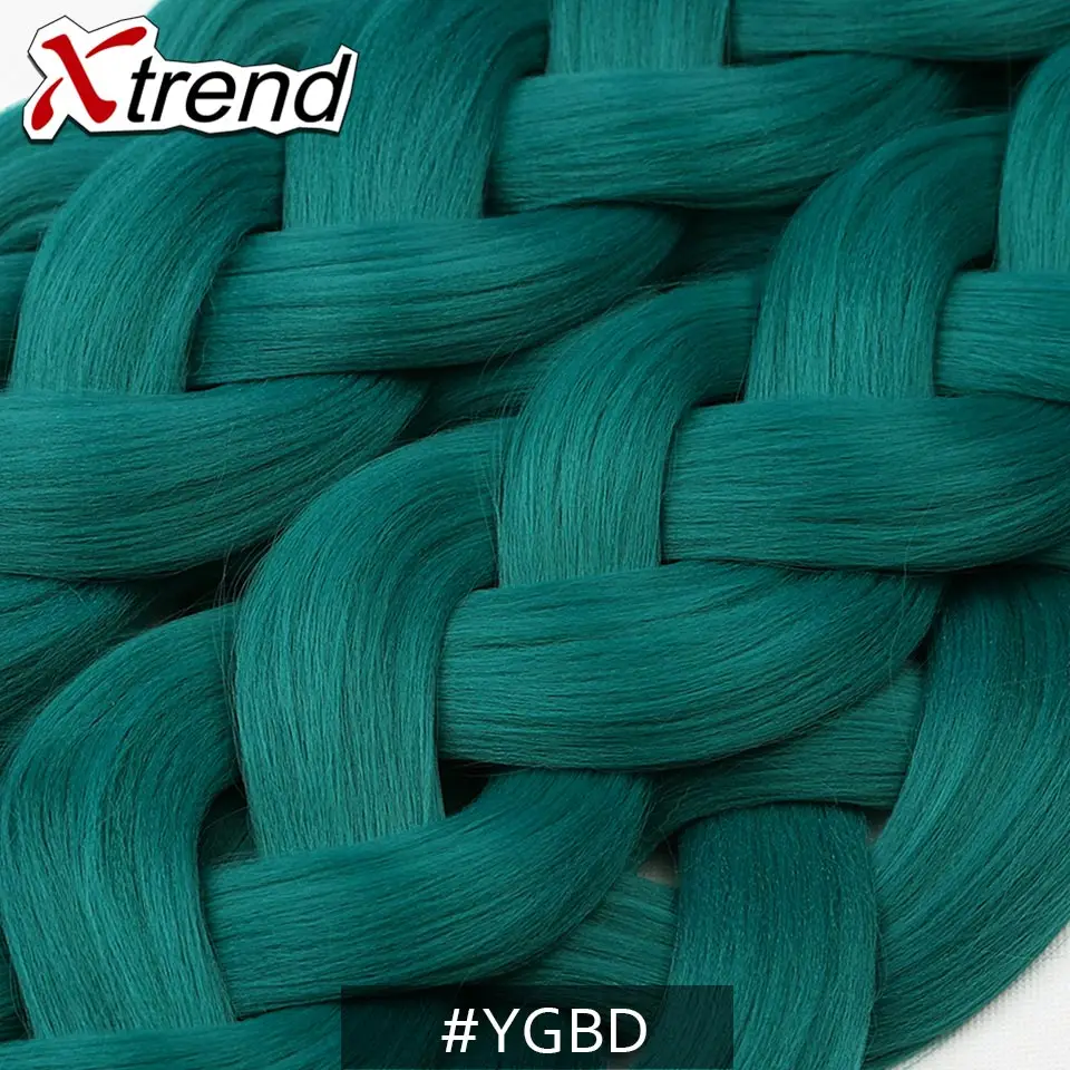 Xtrend волосы джамбо коса волос 84 дюйма 165 г косы с крючком Твист Синтетические косички волос черный блонд розовый фиолетовый серый - Цвет: P4/27