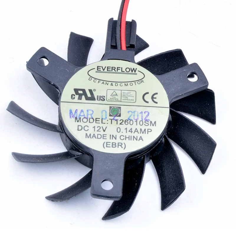 Вентилятор охлаждения видеокарты T126010SM 55 мм DC12V 0.14A 2-линейный