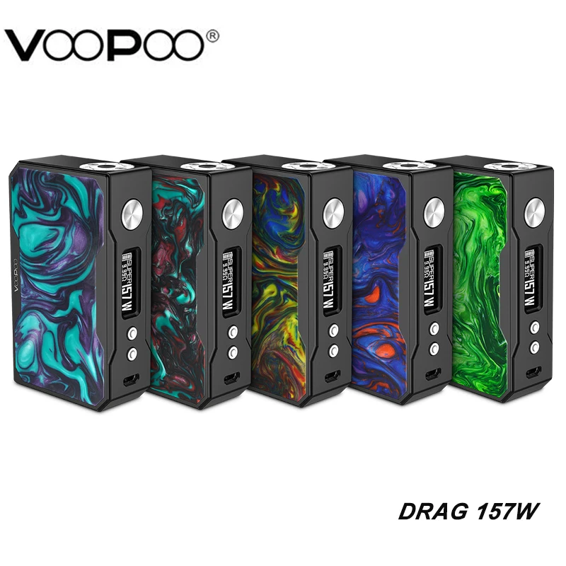 Оригинальный VOOPOO Drag 157W VW/TC полимерный бокс мод Vape электронные сигареты 18650