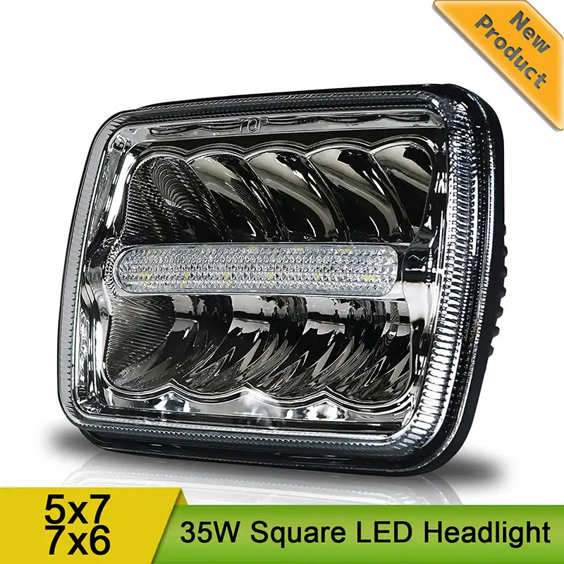 5x7 &quot6x7 светодиодный комплект фар DRL Замена H6054 H5054 H6054LL 69822 6052 6053 для Jeep Wrangler YJ Cherokee
