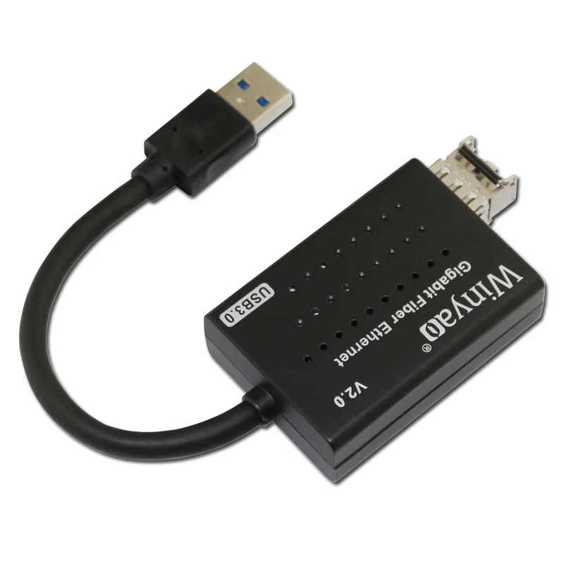 Fiber Gigabit Ethernet to USB3.0 Adapter 850nm Multi Mode Optical Module LC 550m