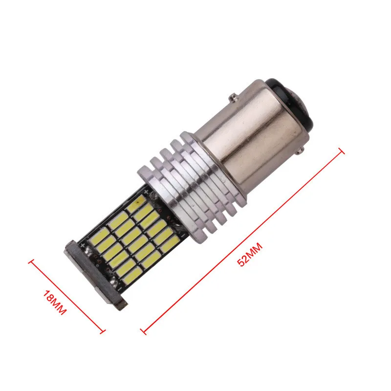 BRIDAY 2x 45SMD 12V Signal Lamp Ba15s Led Canbus P21W 1156 R5W PY21W Bau15s Car Turn Light Rear Reverse White | Автомобили и