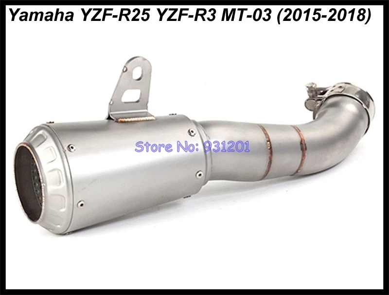 YZF R25 R3 MT03 глушитель выхлопной трубы Системы Escape мото выхлопной для Yamaha YZF-R25 YZF-R3 MT-03