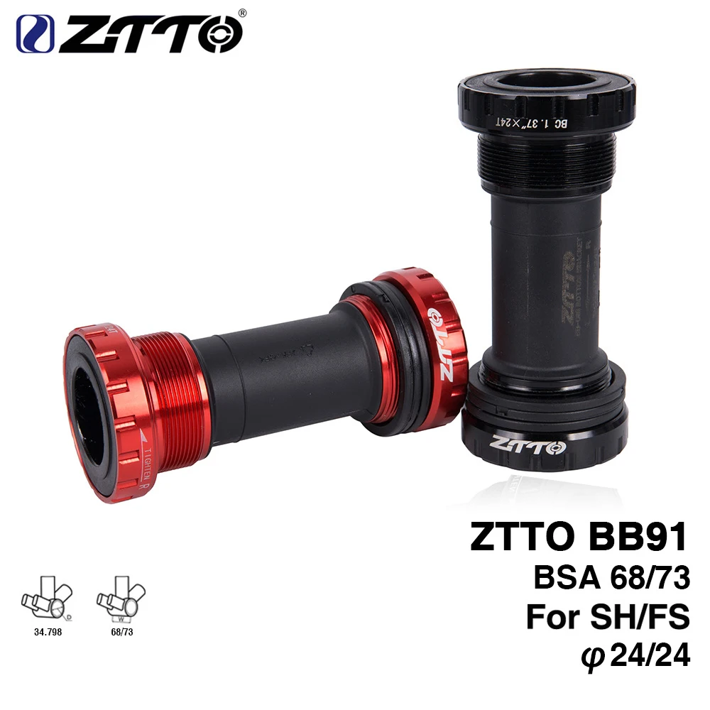 ZTTO BB91 подшипник Нижний кронштейн винт тип 68/73 мм велосипедная ось MTB дорожный велосипед водонепроницаемый CNC сплав BB Нижний Кронштейн подшипник