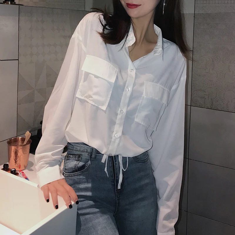 Для женщин рубашки для мальчиков одежда Kawaii Ulzzang Винтаж повседневное свободные