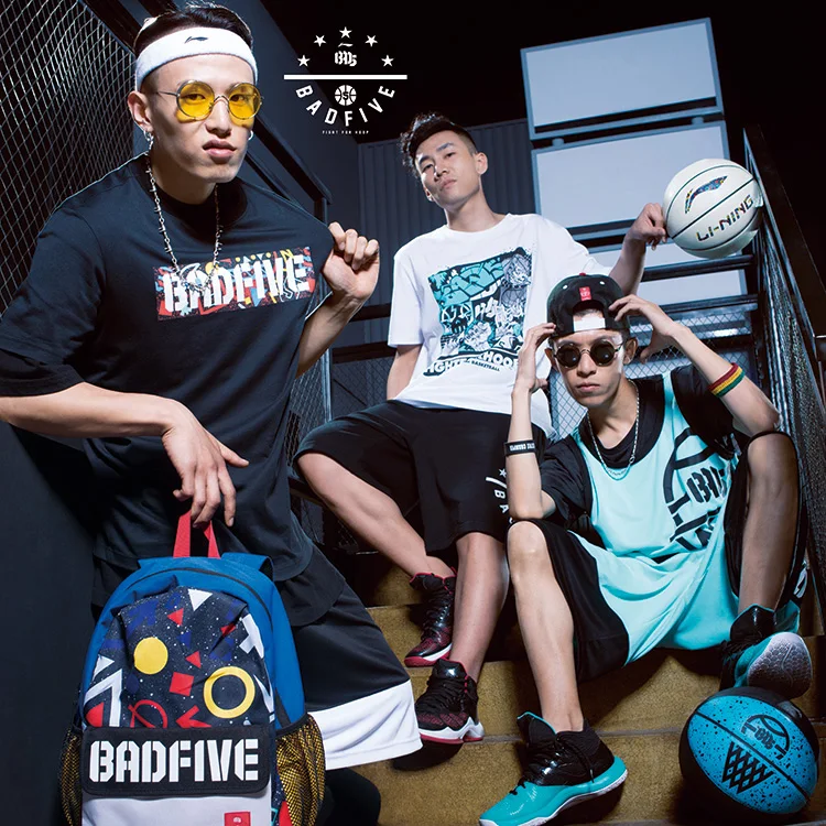 Li-Ning мужские баскетбольные шорты серии Bad Five ATDRY полиэстер дышащие спортивные шорты с подкладкой AAPM015 MKY288