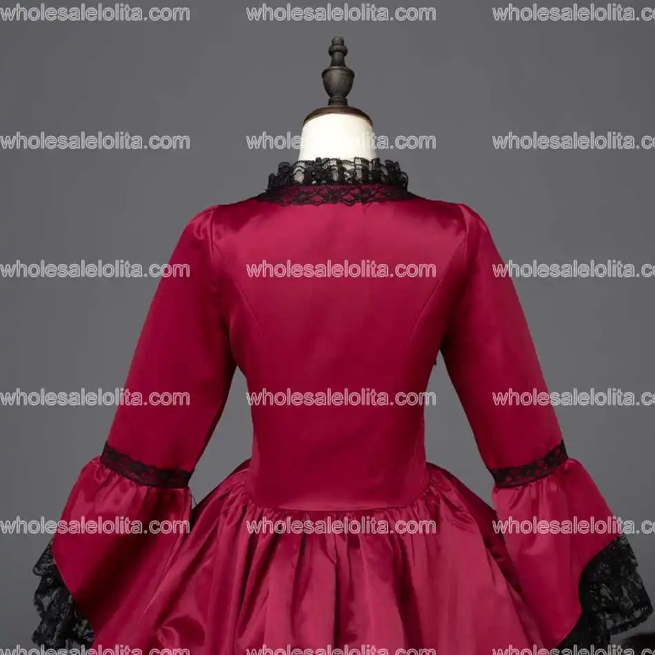 Красная Мария-Антуанетта платья эпохи Возрождения бальное платье со шлейфом