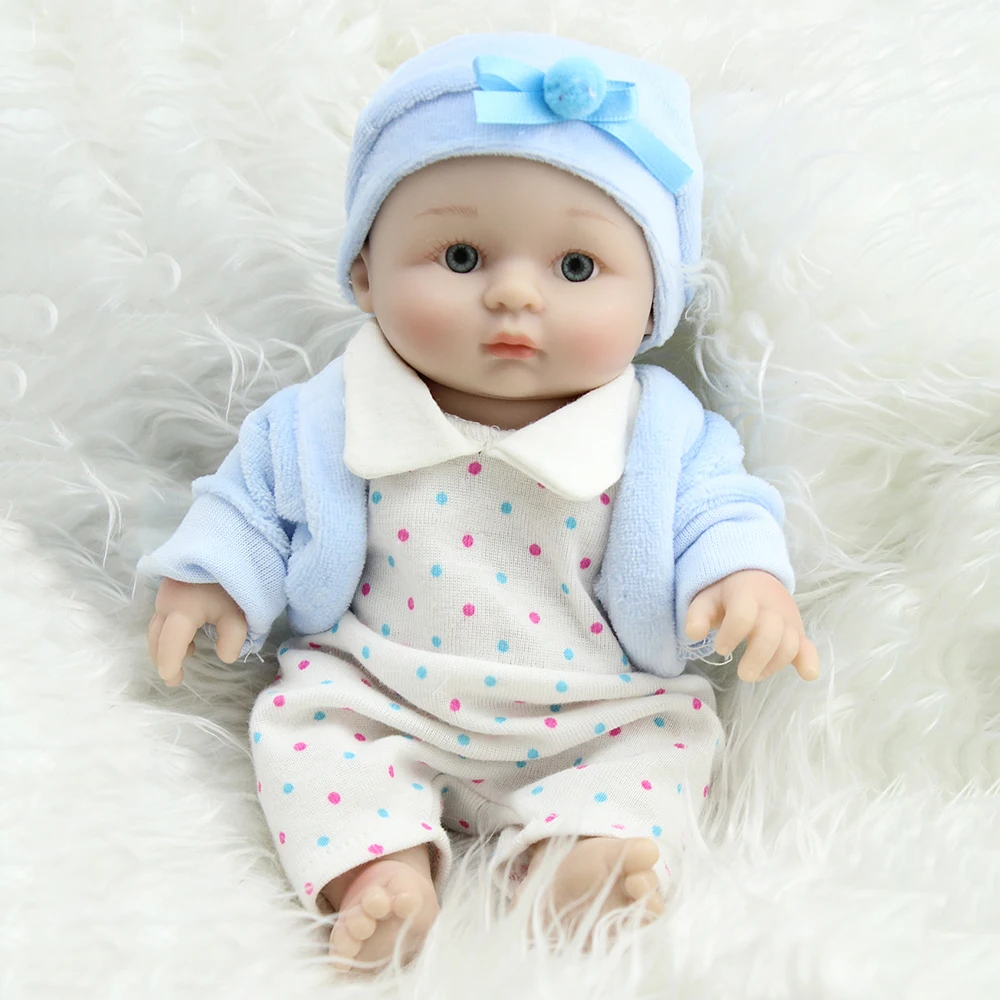 NPKDOLL Пупс Reborn полный силиконовые куклы, Классические игрушки Реалистичные крошечные игрушки Детский приятель безопасный 8 дюймов Bebe Boneca