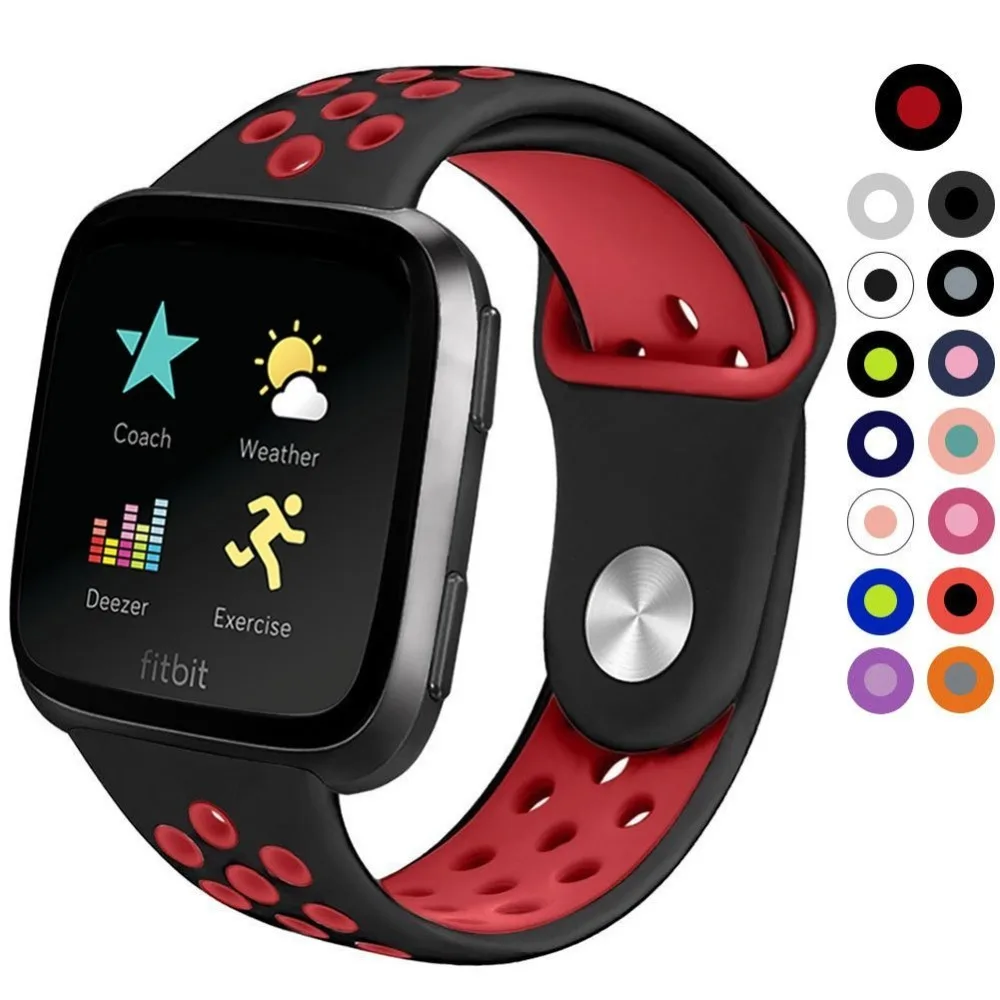 Цветной силиконовый ремешок для часов Ремешок Для Fitbit Versa Смарт-часы запасной браслет ремешок для fitbit Versa