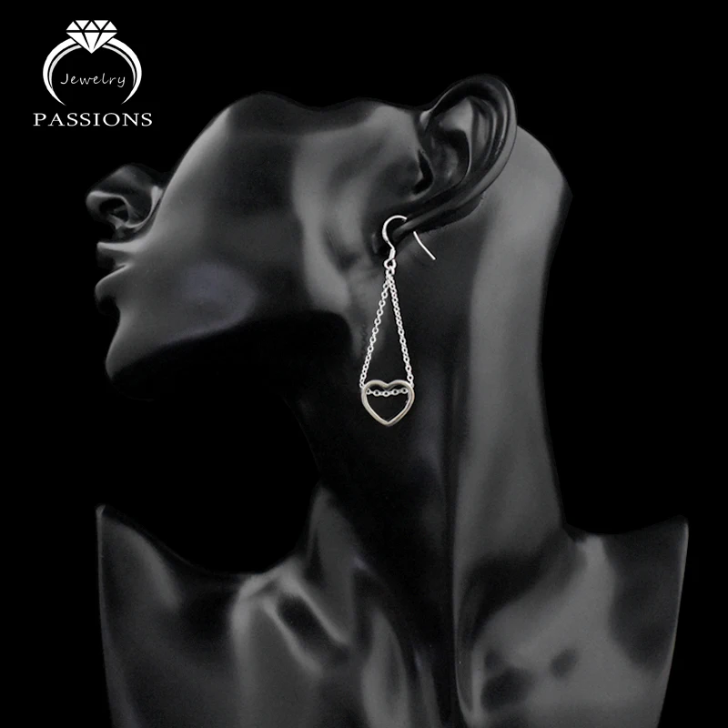 Женские серьги с подвеской в виде сердца Длинные Винтажные серьги-подвески из