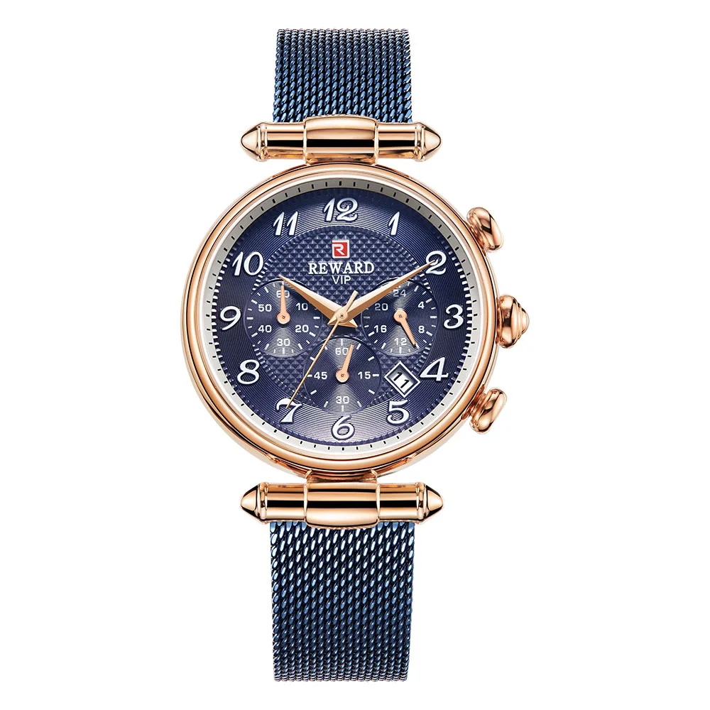 Reloj mujer, розовое золото, женские Роскошные наручные часы со стальным браслетом, женские водонепроницаемые аналоговые кварцевые часы с хронографом, Montre Femme