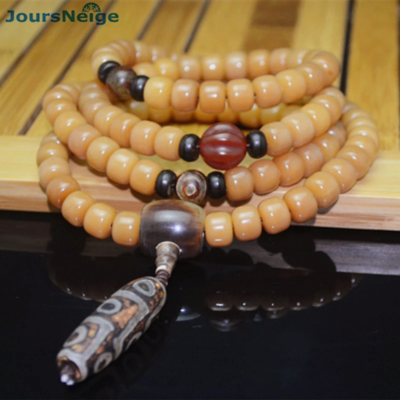 

Six Years Natural Weathering Bodhi Buddha Beads Old 108 Bodhi Tibetan Bracelet Men Women Hand String Mala Necklace