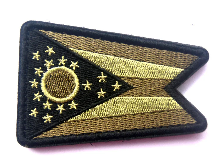 3D вышивка волшебные наклейки США флаг штата Огайо патч новый Нашивка на рукав