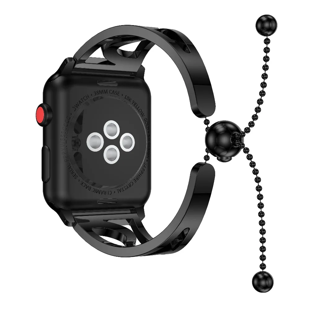 Браслет из нержавеющей стали для Apple Watch band женский ювелирный браслет с подвеской