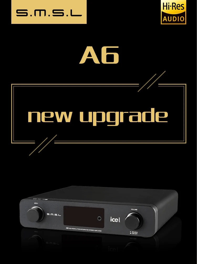 SMSL A6 HiFi AK4452 50Wx2 DSD512 384 кГц/32 бит ЦАП цифровой усилитель