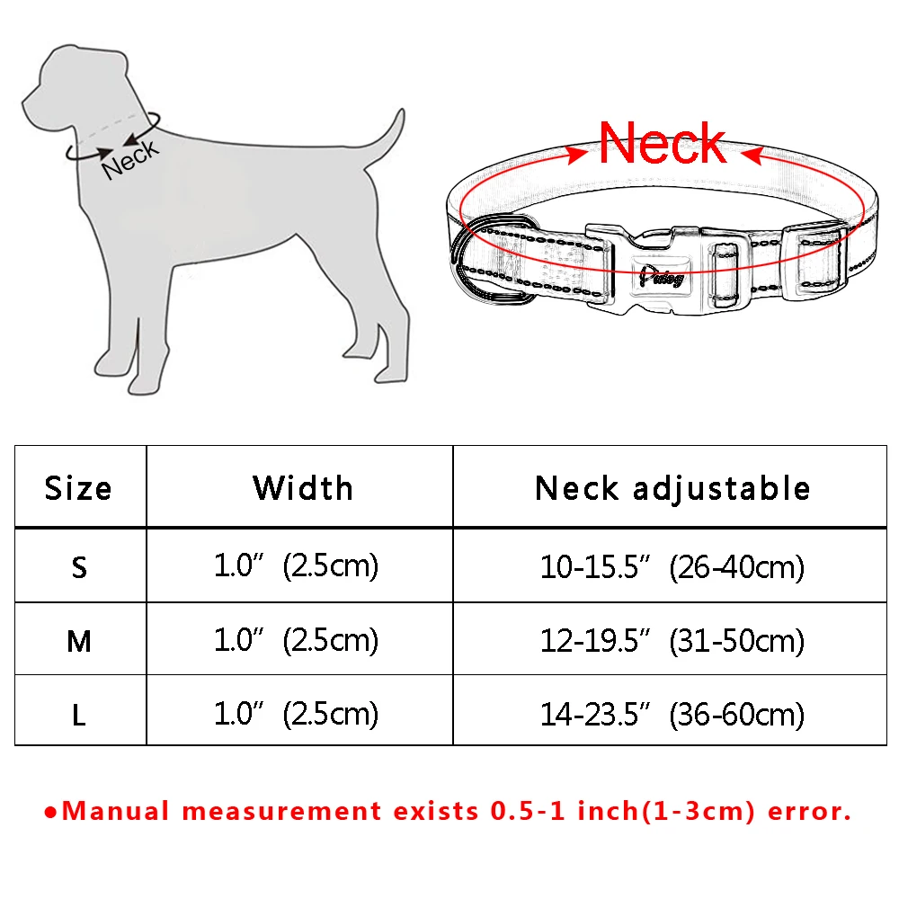 Светоотражающий нейлоновый ошейник для собак регулируемые ошейники маленьких и - Фото №1