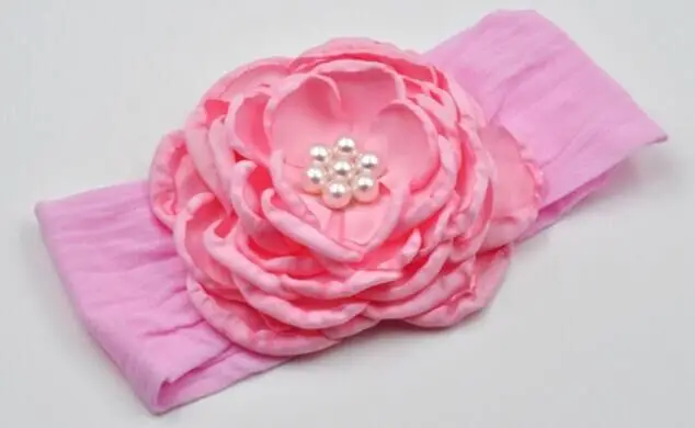 20 шт./лот бутик принцесса сатин обожженный цветок с широкими нейлоновыми