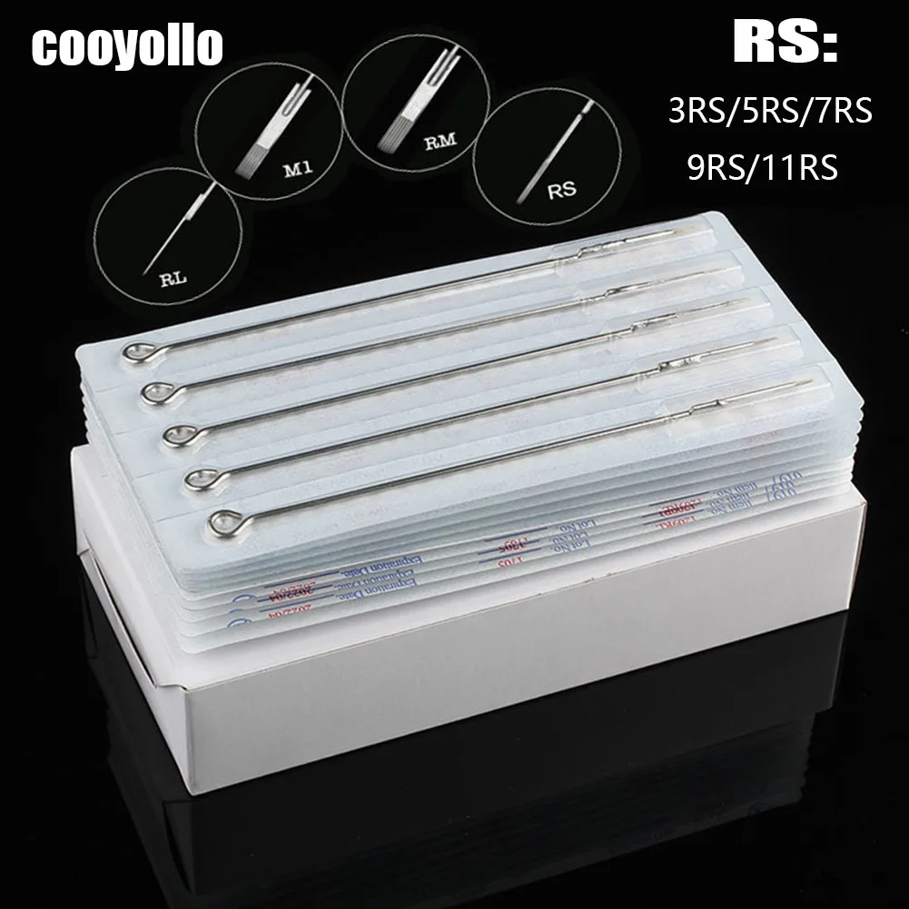 Одноразовые 50 шт RL/RS/RM/M1 тату микроблейдинг иглы круглый вкладыш 3RS/5RS/7RS/9RS/11RS боди