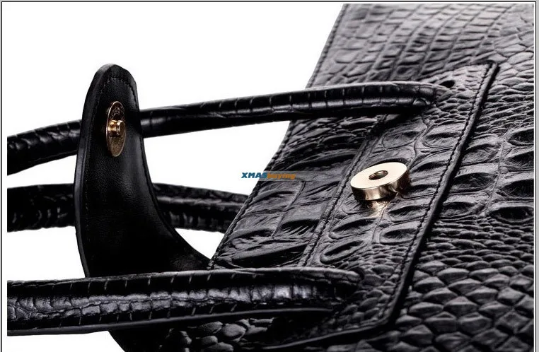 XMESSUN женская сумка из натуральной кожи большая через плечо с крокодиловым узором