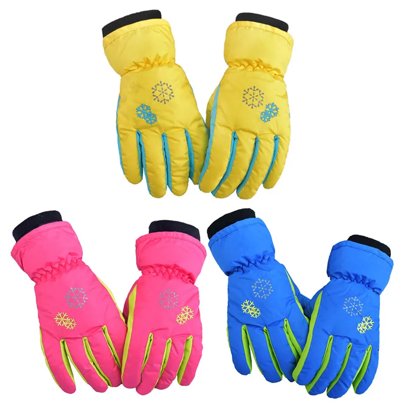 Kids Skiing Winter Snow Gloves Keep Warm Waterproof Children Ski Windproof Thickening For Girls And Boys | Спорт и развлечения