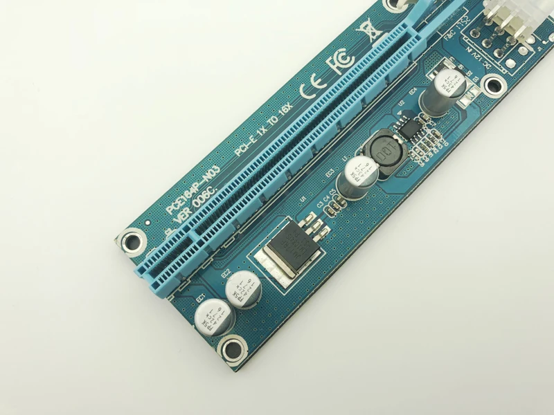Riser Card PCI E 1x to 16x USB 3 0 кабель SATA IDE Molex 6Pin питания для Antminer Bitcoin Miner Mining Machine|riser card usb|6pin