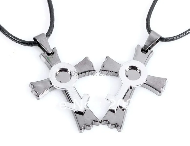 Ожерелье из титановой стали с крестом ювелирное изделие подвеской для пар Дева