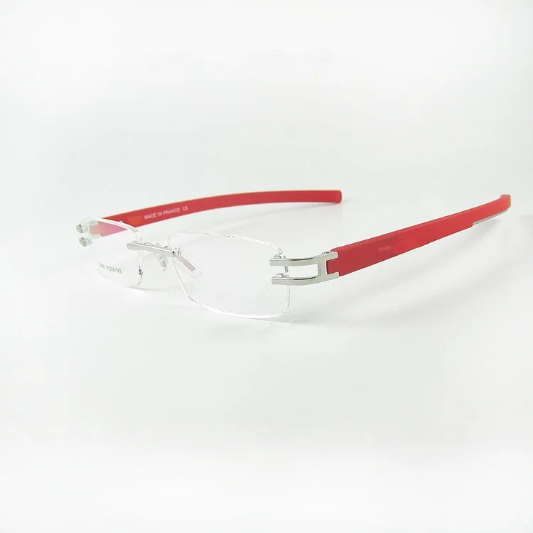 Silver Red Бренд Tag, оправа для мужчин и женщин, оптическая оправа, без оправы, очки для глаз, Oculos De Grau, оправа для очков, TH3356, очки с бирками - Цвет оправы: Silver Red