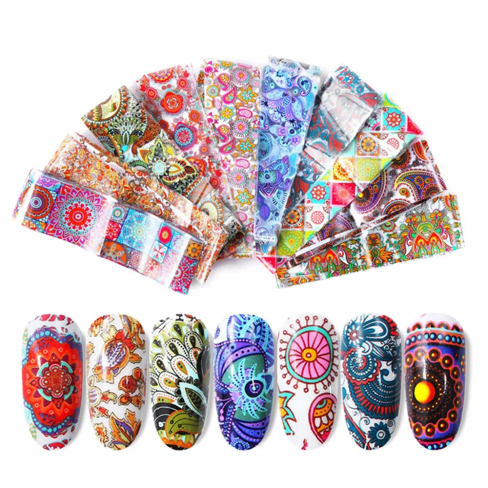 10 шт. дизайн ногтей полый стикер трафарет переводная бумага УФ гель полировка