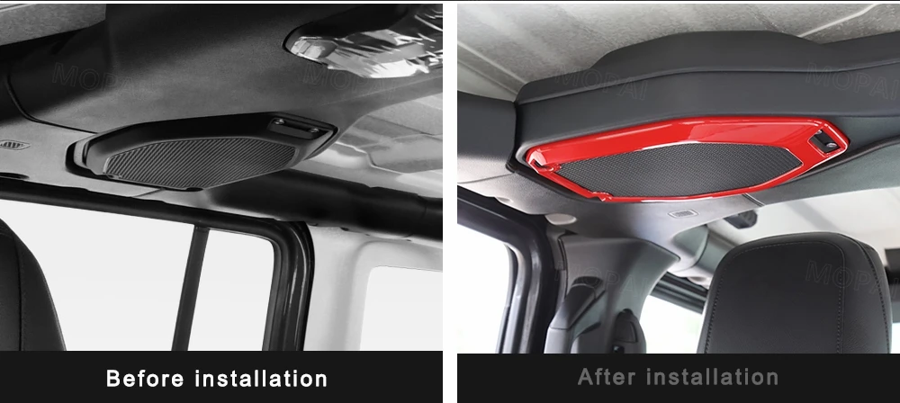 MOPAI интерьерные молдинги для Jeep Wrangler JL, автомобильный динамик на крыше, кольцо, декоративная наклейка для Jeep JL Wrangler, аксессуары