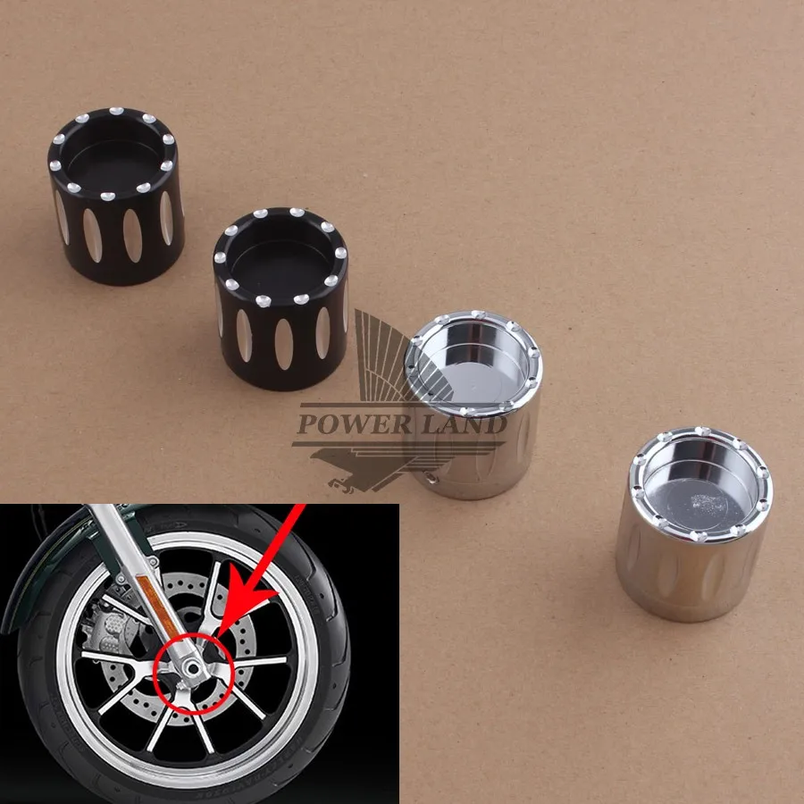 Комплект черных алюминиевых глубоких кромок для передней оси 2 пары колпачков и