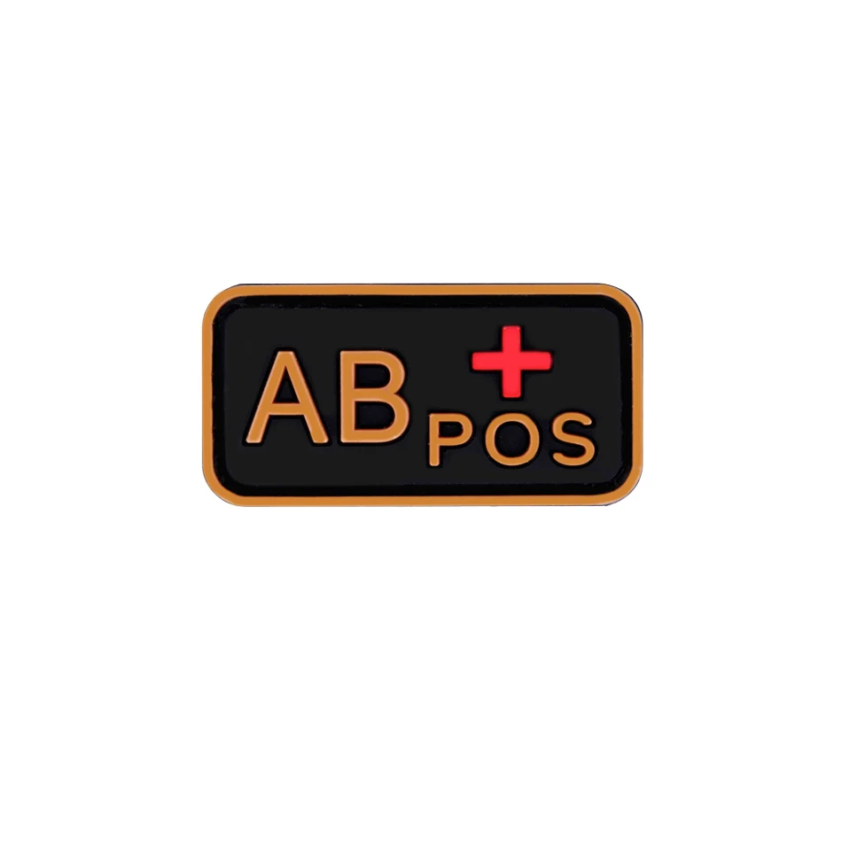 3 3D ПВХ A+ B+ AB+ O+ положительная pos-a-B-AB-O-NEG кровяного типа патч тактические нашивки для поднятия боевого духа Военные резиновые значки - Цвет: 3