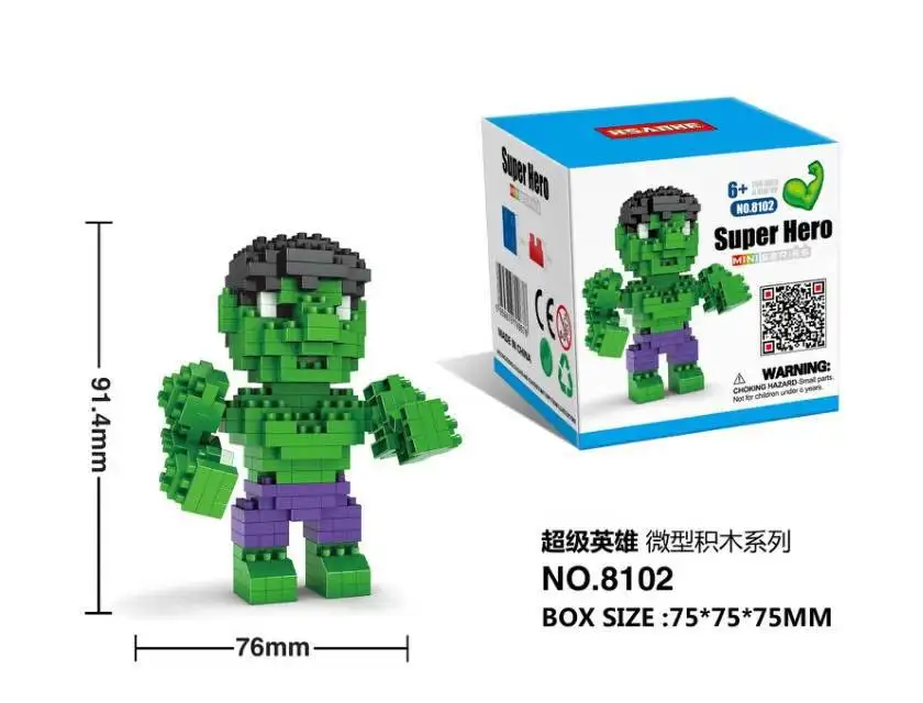 Маленькие блоки супер герой Строительные кирпичи Человек-паук Игрушечная модель