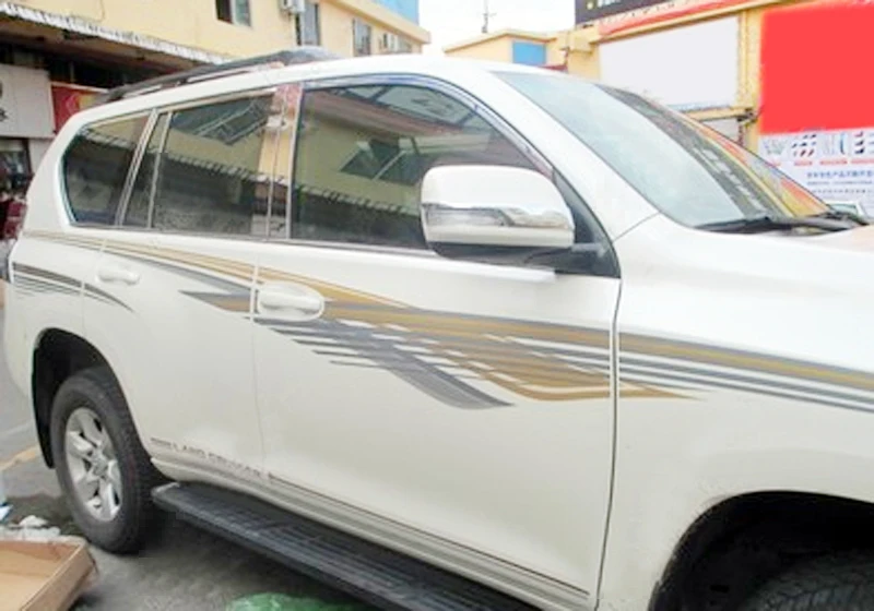 Подходит для Toyota Land Cruiser Prado FJ150 J150 2010- нержавеющая сталь автомобиля подоконник отделка центр столба крышка планки 24 шт