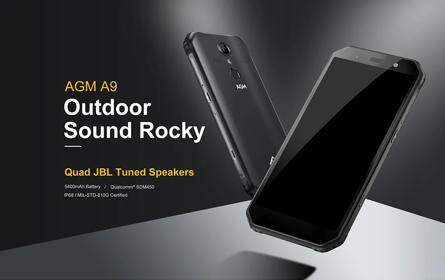 AGM A9 5400 мАч Quick Charge мобильный телефон 5 99 "FHD Snapdragon 450 Восьмиядерный 3 ГБ