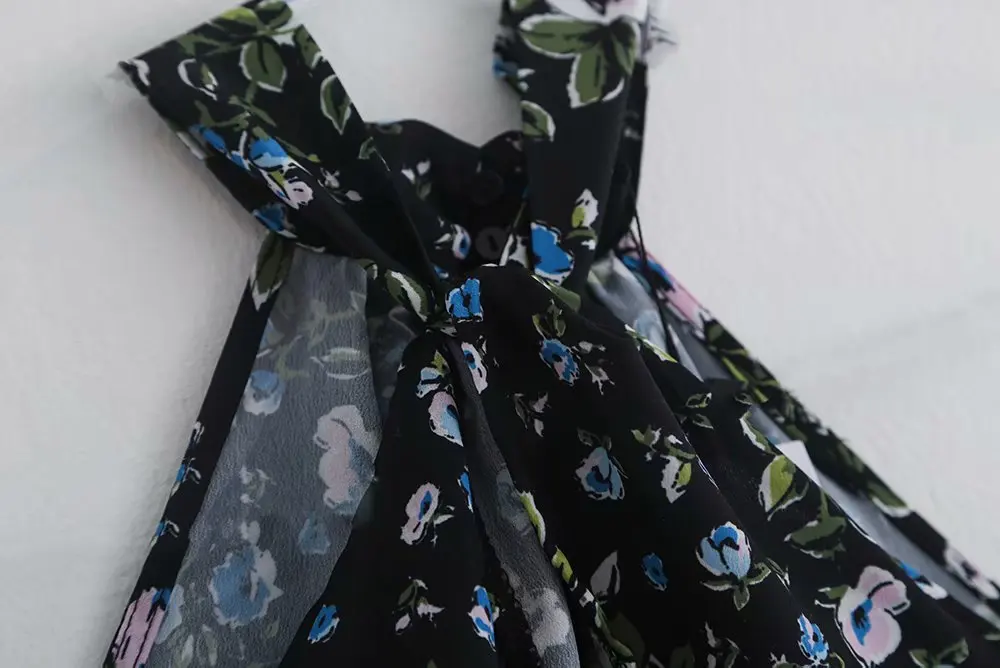 2019 новые женские винтажные без рукавов цветочный принт Женская блузка с