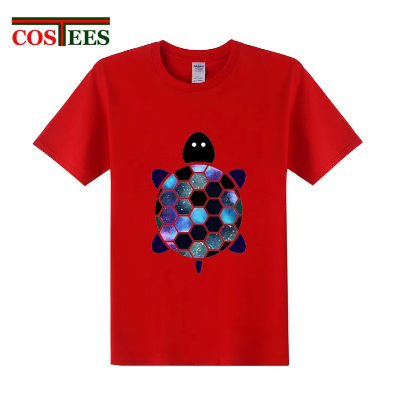 Camiseta космическая галактика морская черепаха футболка для мужчин милая Kawaii