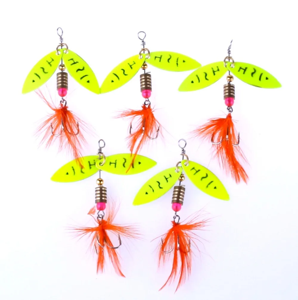 5 шт. 4 г металлический рыболовный Leurre Truite пропеллер летающая блесна