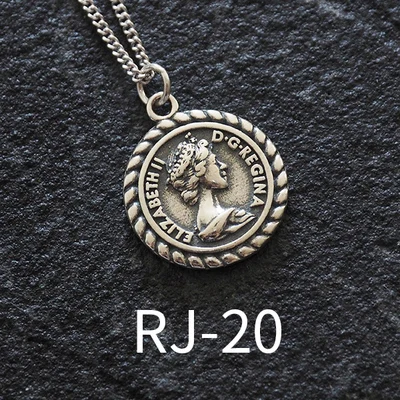 RJ-20 925 Серебряная монета ожерелье Чокер-колье Золотая подвеска шарм минимализм ювелирные изделия Винтаж Бохо Bijoux Femme колье ожерелье для женщин - Окраска металла: RJ-20