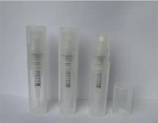 Бесплатная доставка 50 шт./лот маленькая пластиковая бутылка для духов пробная 2