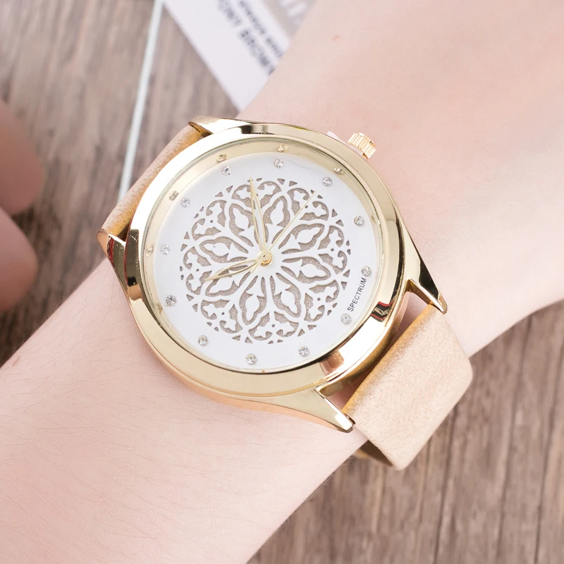 Часы bgg с цветным циферблатом женские повседневные часы со стразами кожаные кварцевые наручные часы|clock