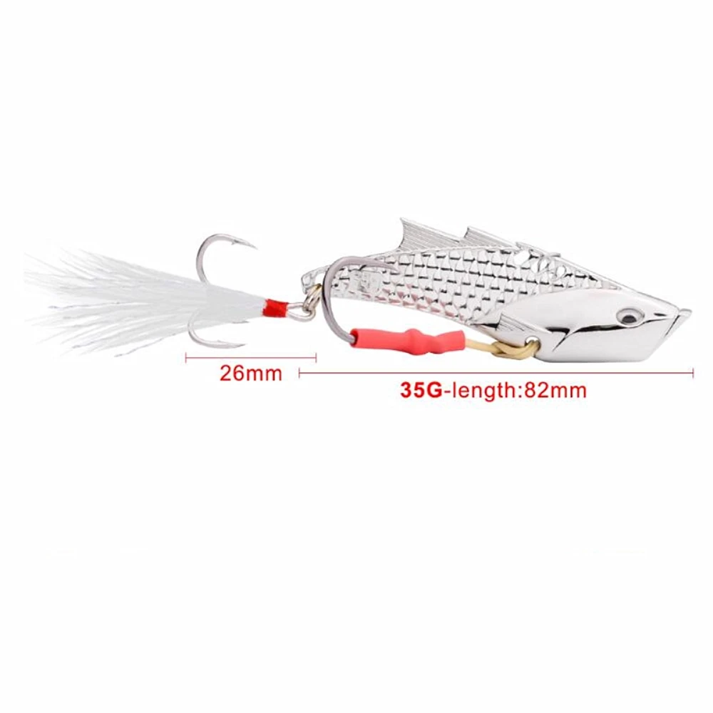 35g silver 1 шт./лот VIB жесткая приманка для рыбалки 10 г/18 г/26 г/35 г PESCA, Воблер для рыбалки isca искусственная все для рыбалки - Цвет: 35g silver